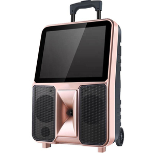 Altavoz portátil <span class=keywords><strong>para</strong></span> exteriores más vendido CQA, reproductor de fiesta de <span class=keywords><strong>Karaoke</strong></span> inalámbrico con pantalla inteligente de 14,1 pulgadas, compatible con pantalla de letras HD - Product Image 2