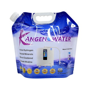 Sac à eau Kangen personnalisé avec logo blanc, bleu, violet, argent, or, sac à eau en plastique avec poignée - Product Image 2