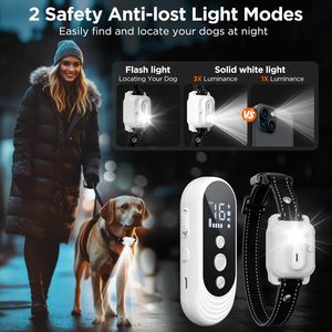 Rechargeable <strong>Dog</strong> <strong>Training</strong> <strong>Collar</strong> IP67 Waterproof 800m Range Remote <strong>Dog</strong> Shock <strong>Collar</strong> with Beep,Vibration,Shock,LED Light 4 Modes - Product Image 5