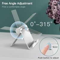 Dudukan Tablet, pemegang Desktop portabel dapat diatur, Dok dapat dilipat untuk IPad/iPad Pro/Air/Mini, Galaxy Tab A8/A7, Kindle, Tab