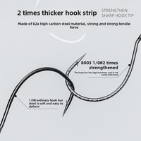 Hameçon de drop-shot Ordinary Path 8003 Dragon-Scale Soft Worm, montage simple pour pêche au drop-shot, Wacky, pour achigan, anguille boueuse, carpe