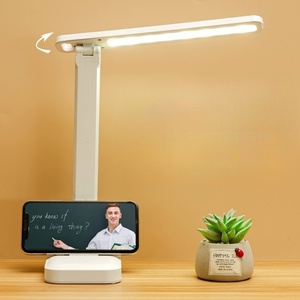 Lámpara de Mesa LED USB con Tres Temperaturas de Color, 800mA, Regulación Continua, Soporte Plegable para Teléfono Móvil, Lámpara de Escritorio para Estudio - Product Image 1