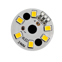 2835 LED puce ampoule 6LED panneau d'aluminium 24mm PCB panneau bricolage bois Base nuit lampe projecteur Surface monté accessoires d'éclairage