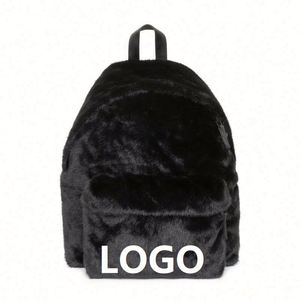 Autumn and Winter Women's Furry <b>Backpack</b> New <b>Simple</b> Plush Faux Fur <b>Backpacks</b> Korean Version Fashionable Women <b>Backpacks</b> - Product Image 1