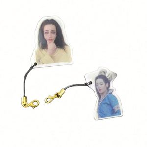 Nouveaux designs personnalisés, porte-clés 3D lenticulaire à double image imprimé en 3D, en acrylique, pour la vente en gros - Product Image 1