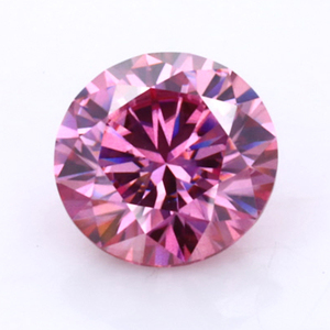 6.5mm-10mm Starsgemメッキピンク<span class=keywords><strong>Moissanite</strong></span>リングラウンドブリリアントカットピンクカラー<span class=keywords><strong>Moissanite</strong></span> - Product Image 1