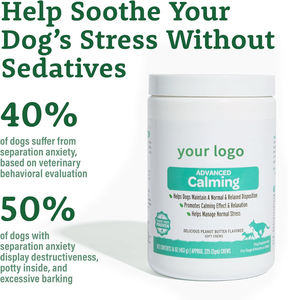 Tabletas masticables suaves calmantes para la salud de las mascotas con ingredientes naturales que ayudan a los perros a aliviar la ansiedad por separación frente a los cambios ambientales - Product Image 3