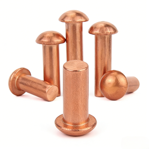 <span class=keywords><strong>Rivet</strong></span> en cuivre massif à tête semi-ronde, style capuchon rond, en stock - Product Image 3