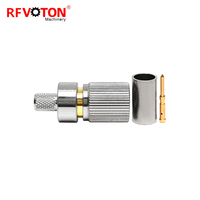 Conector Coaxial RF L9 de 1.6/5.6 Din, Macho, Recto, de Crimpado, 75ohm, Impermeable, para Cable Flex5