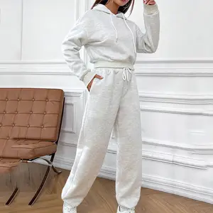 Casual women two piece outfits, sweat suit jogger tracksuit set 2024 Fall clothing/