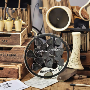 Plectres de guitare faits à la main de qualité supérieure, logo personnalisé, export direct, fabricant et fournisseur indien - Autres instruments en bois de corne, MOQ 100 - Product Image 3
