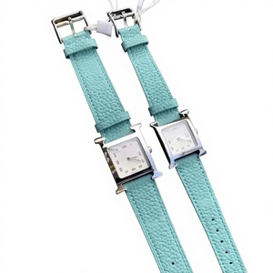 Reloj de Mujer de Lujo de Diseño 2025 de la Marca H, Analógico, con Esfera Cuadrada de Cristal de Zafiro, Correa de Cuero Italiano, Cuarzo, para Negocios - Product Image 1