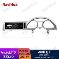 Lecteur DVD de voiture avec écran IPS Navihua, navigation GPS, autoradio stéréo, système multimédia Android, autoradio pour Audi Q7 2008-2017