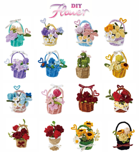 Panier de jouets DIY en élastiques à modeler, motif <span class=keywords><strong>tulipe</strong></span> effet toucher réel, pour décoration maison et fêtes, vente en gros - Product Image 6