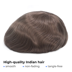Newtimes Hair HS15P - Sistema de Reemplazo Capilar para Hombres, con Encaje Francés Natural, Superfina, de Cabello Humano Indio - Product Image 3