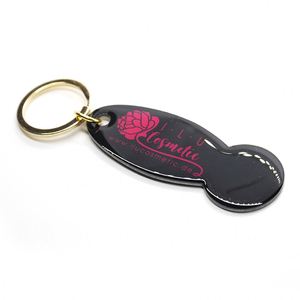 Supermarket Sublimation OEM Token Coin Keychain Custom Designer Shopping Trolley Coin <b>Holder</b> <b>Key</b> Chain With Bottle Opener - Product Image 6