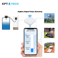 Sensor de Nivel de Fluido Ultrasónico Zigbee TLC2206-ZB, Control por Aplicación Tuya/Smart Life, Detección de 3 m para Tanques de Aceite, Diésel, Agua y Combustible