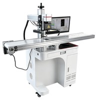 Machine de marquage laser à fibre 20W 30W 50W avec positionnement visuel pour marquage par lots sur convoyeur EZCAD CE ISO FDA