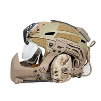 Demi-masque pliant tactique de protection spécialisé universel accessoire de casque protège-menton bouclier facial