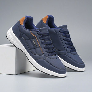 Zapatillas informales retro con cordones para hombre, parte superior sintética suave, suela acolchada ligera, antideslizante, para caminar a diario, viajar, uso al aire libre - Product Image 5