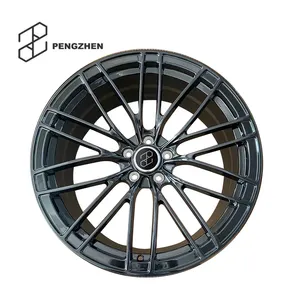 PENGZHEN Gloss Black Matte Bronzing Powder Coating Five Holes 5x112 20 21 Inch Passenger Forged Car Wheels Rims For Audi ABT