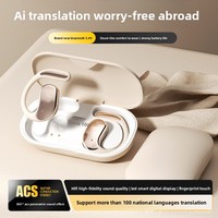 Écouteurs sans fil à conduction osseuse confortables avec clip auriculaire pour la course sportive, la commande vocale et la vie quotidienne