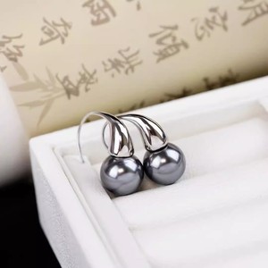 22428 Accessoires de perles DIY, plateau vide pour boucles d'oreilles en argent S925 avec perles rondes de 9-13 mm, bijoux en argent tendance, boucle d'oreille - Product Image 2