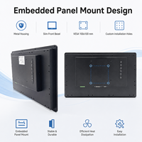 Monitor Táctil Industrial de 15.6 Pulgadas IP65 con Interfaz HD-MI, DVI, VGA, Amplio Rango de Temperatura, Marco de Aluminio Phoenix Power, Pantalla de Panel