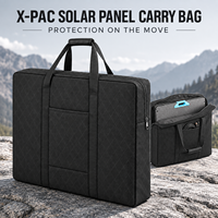 Sac de transport pliable pour panneau solaire Custom X-PAC Weekender avec poche pour câbles, poignées renforcées, fermeture éclair intégrale, résistant à l'eau et léger