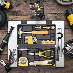 OEM tùy chỉnh hộ gia đình Hướng dẫn sử dụng điện Công cụ chế biến gỗ Kit trường hợp khó khăn thép carbon kết hợp sửa chữa Bộ Quà Tặng 1 năm - Product Image 4