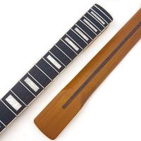 Manche de guitare électrique ST Large Roasted Maple 22 frettes en érable canadien satiné de 9,5 pouces avec blocs blancs nacrés et bordure blanche