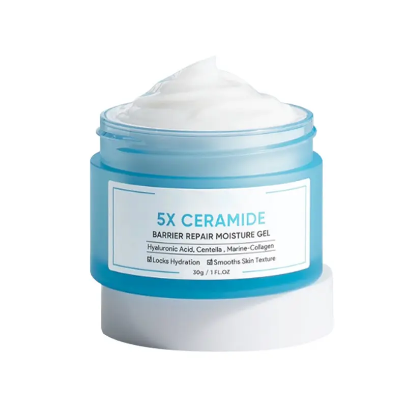 5x Ceramide hàng rào da dưỡng ẩm Gel 30g Kem dưỡng ẩm pemutih wajah ngày kem đêm kem OEM người lớn chống lão hóa Kem nữ