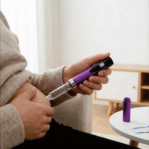 Metal Body Reusable Injection <b>Pen</b> 60IU <b>Refillable</b> Dose Adjustable Handheld Applicator <b>Pen</b> for Personal Skin Care and Home Use - Product Image 5