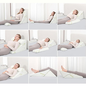 Triangle Pillow 120x10x15cm Foam Anti-Snore Support <b>For</b> Pregnancy Postoperative Care Acid Reflux Relief - Product Image 2