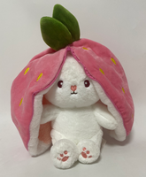 Juguetes de Peluche Suaves al por Mayor, con Logotipo Personalizado, Conejo Adorable, Animal de Peluche, Muñeco de Conejo con Fresa y Zanahoria, para Regalo Infantil, Venta al por Mayor