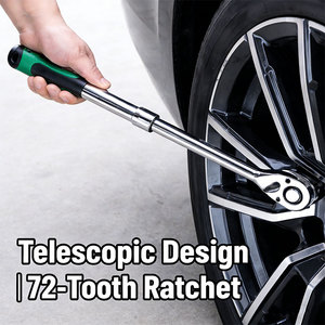 Kunci Soket Ratchet dengan Gagang Ekstensibel, Kunci Pas Ratchet Lepas Cepat, Kunci Pas yang Dapat Disesuaikan, Ratchet Ekstensibel 1/2 Drive - Product Image 1
