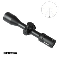 Lunette de visée optique Buzzard Optics ED4-16X50 FFP IR HD avec verre ED à dispersion ultra-faible, réticule éclairé, tube de 30 mm, pour sports de plein air