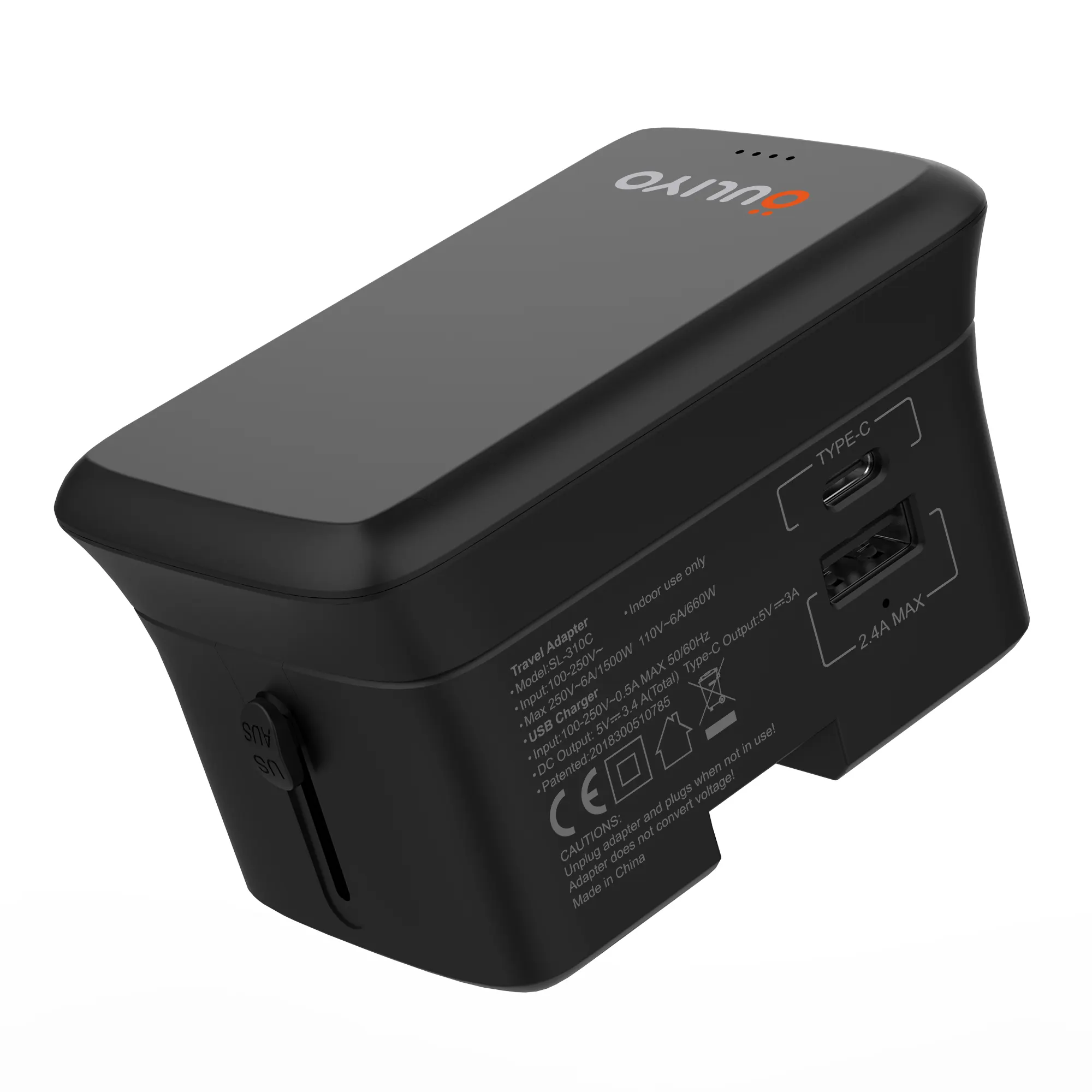 OULIYO – adaptateur ca portable multifonctionnel et batterie externe pour voyage d'affaires, nouveau design breveté
