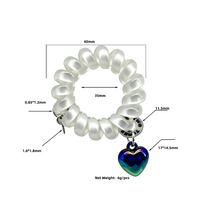Élastique à cheveux en plastique souple 2-en-1, type chouchou et bracelet, avec breloques étoiles de dessin animé colorées, élastique fait main, style mignon pour filles et fêtes