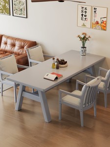 solid wood <b>large</b>-panel <b>desk</b> study table modern and simple home-use simple learning <b>desk</b> writing <b>desk</b> dining table and chair - Product Image 1