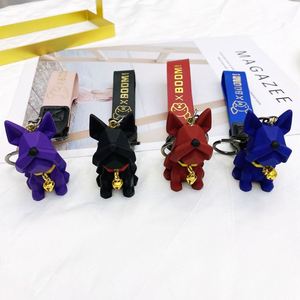 Nouveau porte-clés mignon de marque, pendentif pour clés de voiture, porte-clés chien bouledogue français - Product Image 6