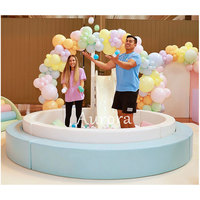 Fosse à balles ronde avec toboggan Grand toboggan Party Event Location Soft Play Ball Pits Intérieur Extérieur Soft Play Ocean Ball Pool