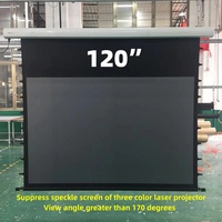 Écran de projection laser tricolore anti-reflets, 120 pouces, avec cadre de levage et d'assemblage électrique, taille personnalisable
