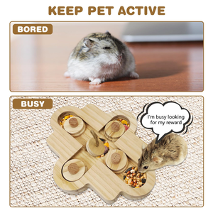 Jouets de forage pour <span class=keywords><strong>hamsters</strong></span>, jouets de forage pour rats, jouets de puzzle pour lapins, jouets interactifs pour lapins, jouets d'enrichissement en bois pour <span class=keywords><strong>hamsters</strong></span> - Product Image 4