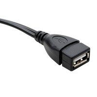 Kabel pengisi daya USB a betina ke 2 port, kabel Data Y OTG pria dan wanita