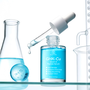 Suero Facial de Marca Privada, Reafirmante, Reparador, Estimulante de Colágeno, Suero de Péptidos de Cobre Azul Ghkcu con Ácido Hialurónico para <span class=keywords><strong>el</strong></span> Cuidado de la Piel - Product Image 1