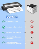 Mesin printer termal BT a4, printer portabel pencetakan kantor, mesin printer X8, kertas a4