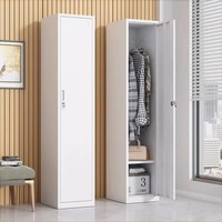 Armoire de rangement pour vêtements en acier durable à une seule porte, idéale pour les petits espaces, pour la chambre à coucher