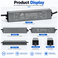 Alimentation LED étanche IP67 pour extérieur, 12V 60W DC, Driver Slim AC176-264V pour Bande LED, Signalétique et Éclairage Extérieur
