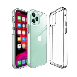 Funda de silicona para teléfono móvil, carcasa transparente de 1,5mm para iPhone 14, 13, 12, mini, XR, 14 Pro Max, 8, 7, Samsung